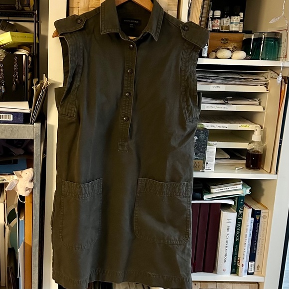 Banana Republic Utility Mini Dress Deep Brown XS - Picture 4 of 4